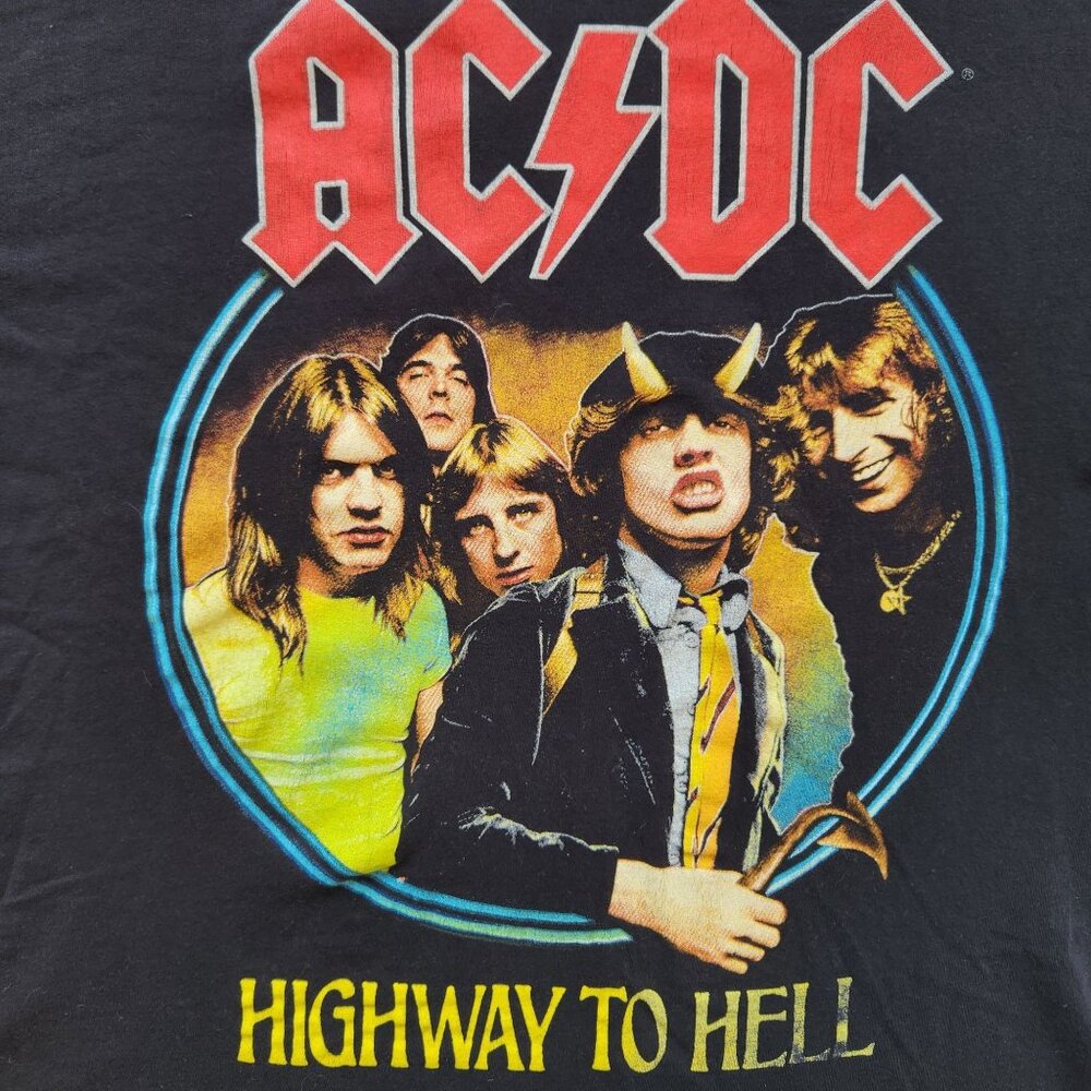 AC/DC "Highway To Hell" Band Tee Shirt Black Short Sleeves Music Concert M - Picture 2 of 6